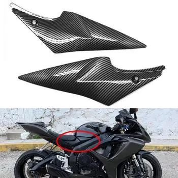 2x боковая крышка бака из углеродного волокна для Suzuki GSXR600, боковая крышка бензобака