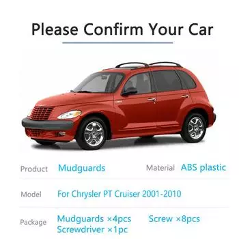 2x брызговики для Chrysler PT Cruiser 2001 ~ 2010 Fender, передний и задний брызговик, аксессуары для защиты колес, брызговик