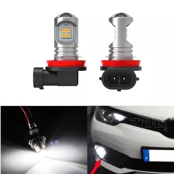 2x Canbus белый 3030 светодиодный 12 Вт 6000k 780LM автомобильный передний противотуманный фонарь для Toyota Auris 2013-2018