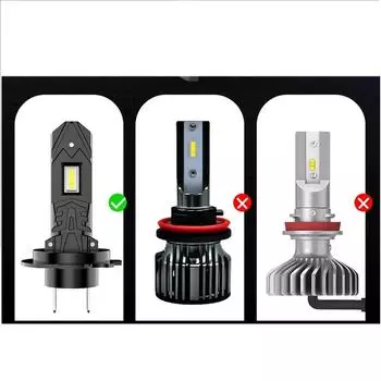 2X Canbus H7 светодиодные лампы для фар без вентилятора 65000K Белый 12V H7 светодиодные автомобильные фары светодиодные фары дальнего/ближнего света комплект для переоборудования CHINA