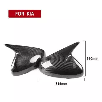 2x Car Real Carbon Fiber Rear View Mirrors Cover Trim For KIA Stinger 2018-2022