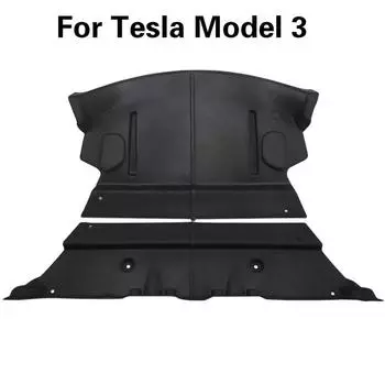 2X Car Rear Trunk Soundproof Cotton Mat For Tesla Model 3 Soundproof Deadening Protective Cover Sticker for Model3 Accessories чёрный