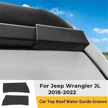 2x Car Top Roof Rain Gutter Rainwater Diversions For Jeep Wrangler JL 2018-2022
