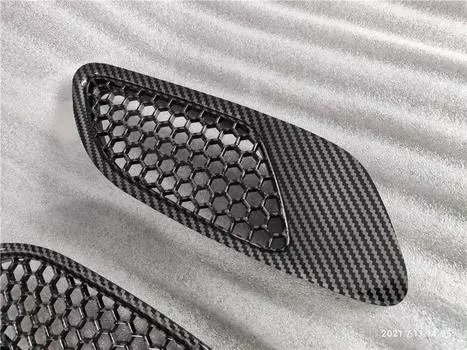 2x Carbon Fiber Style Bonnet Vent Hood Air Vents For BMW E90 E91 E92 E93 M3 Type