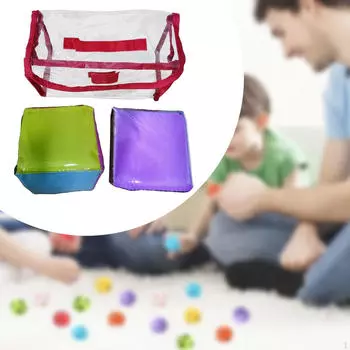 2x Card Slot Educational Dice Teaching Aid Throwing Props Soft with Storage Bag Pocket