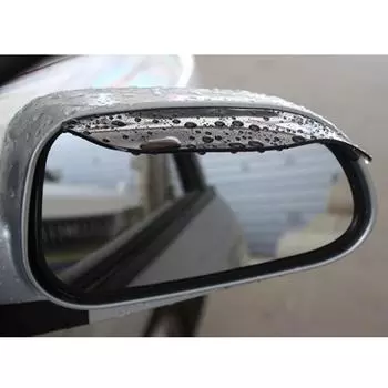 2x черное зеркало заднего вида для автомобиля, дождевые накладки, солнцезащитные козырьки, универсальные тюнинговые детали для экстерьера автомобиля, наружное зеркало чёрный
