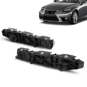 2x Черный Комплект Кронштейнов Переднего Бампера Правая+Левая Сторона Для 2014-2015 IS250 C F Sport