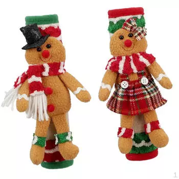 2x Christmas Refrigerator Handle Covers Door Pull Gloves Protective Home Decor Multipurpose Kitchen