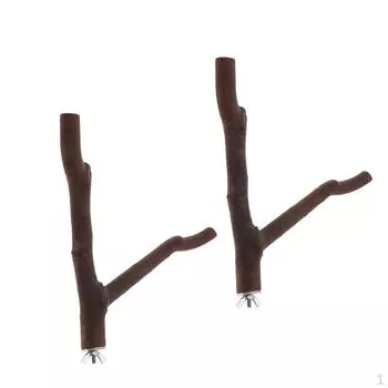 2x деревянная подставка для вилок для попугаев, игрушечная птица, африканские серые ветки, клетка для окуней, 3 #