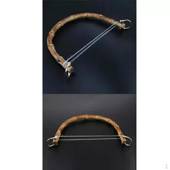 2x деревянная сумочка-клатч из натурального бамбука, принадлежности для изготовления поделок - золотая пряжка