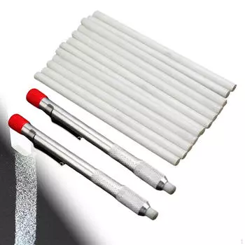 2x держателя для карандашей из мыльного камня, ручки-сварщики промышленные с 12 круглыми сменными стержнями для нанесения отметок
