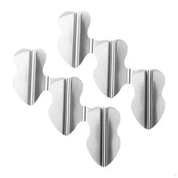 2x держателя для тако с гладкими краями, держатель из нержавеющей стали, креативный слот для пальцев