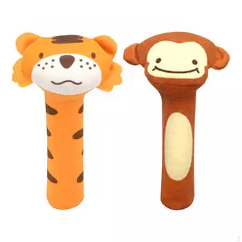 2x Детские игрушки-погремушки для рук Развивают моторику Колокольчики Мягкие игрушки для захвата Сенсорные