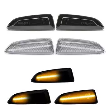 2x динамические светодиодные боковые габаритные огни 12 В, плавный указатель поворота, боковой повторитель указателя поворота, лампа на панели для Opel Vauxhall Astra JK Insignia B