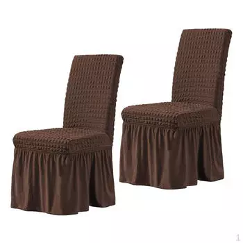 2x Длинные юбки с оборками, эластичный чехол для столовой