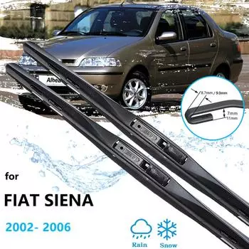 2x для Fiat Siena 2002 2003 2004 2005 2006 щетки стеклоочистителей резак резиновые U-образные окна типа J крючки автомобильные аксессуары инструменты Style A