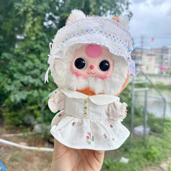 2x Dolls Dress and Headband, Miniature Clothes Accessories, Handmade Clothing Costume for 8inch Girl