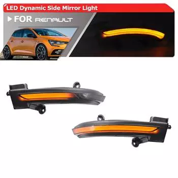 2x дымчатый для Renault Megane 4 IV Clio 5 V Talisman динамический светодиодный мигающий индикатор заднего вида, указатели поворота