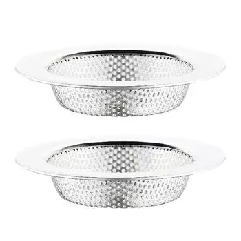 2x Фильтр для кухонной мойки из нержавеющей стали, широкое применение, легко чистить, мелкая сетка