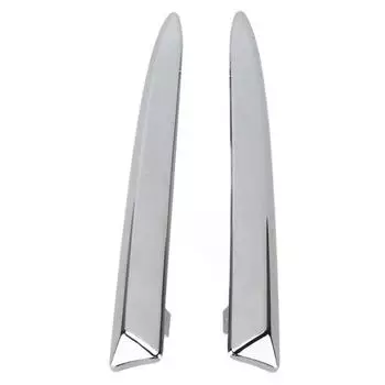 2x Front Bumper Upper Grill Moulding Trim For 07-15 Fiat 500 735455041 735455042