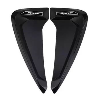 2x Глянцевый Черный Автомобильный Воздухозаборник Вентиляционное Отверстие на Крыле Декоративная Наклейка АБС Спортивный Стиль