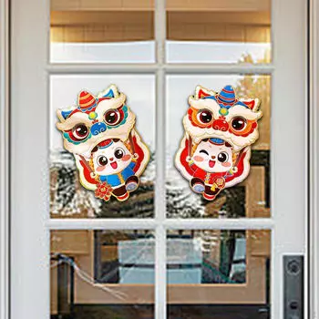 2x годовые наклейки на окна в китайском стиле