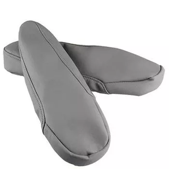 2x Gray PU Leather Car Front Armrest Arm Rest Cover For Honda Odyssey 2005-2010