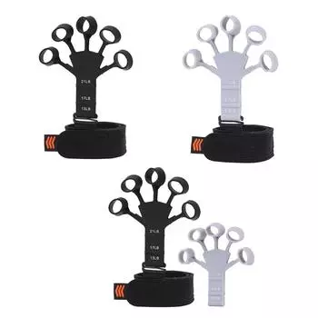 2X Gripster Усилитель захвата Растяжитель для пальцев Тренажер для рукоятки Фитнес-поезд чёрный