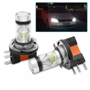 2x H15 светодиодные лампы для фар 8000K 20SMD дальний свет DRL комплект ламп для автомобильного освещения H1 H3 H4 H6 H8 H9 H11 H16 Aotu Lights Lamps