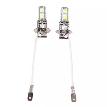 2x H3 5050 Белый 9 SMD LED DC12V Автомобильные противотуманные фары Светодиодные лампы 6500K белый