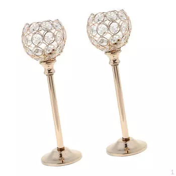 2x хрустальный подсвечник, подставка для чайной свечи, канделябр, подсвечник, золотой, L