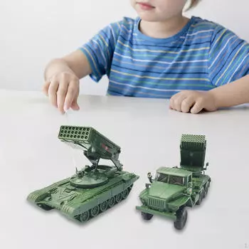 2x игрушечные машины модель танка витрина 4D головоломка игровой набор 1/72 игрушка