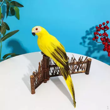 2x игрушка-орнамент с искусственным животным ара, белая Option 3_25x7cm