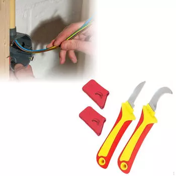 2x Изолированные ножи для зачистки кабеля Портативный универсальный резак для зачистки