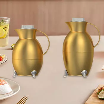 2x изолированный графин для кофе, чайник, герметичный горшок для бутылки в арабском стиле для фестиваля Eid