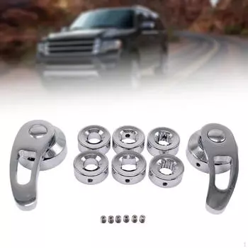 2x Комплект дверных ручек из алюминиевого сплава, износостойкие автомобильные запчасти для ремонта, высокая