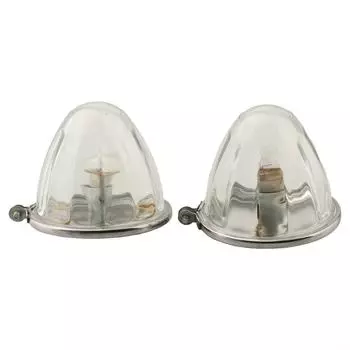 2x комплект янтарных арбузных стеклянных ламп с прозрачными линзами и светодиодной лампой накаливания 1156, новые