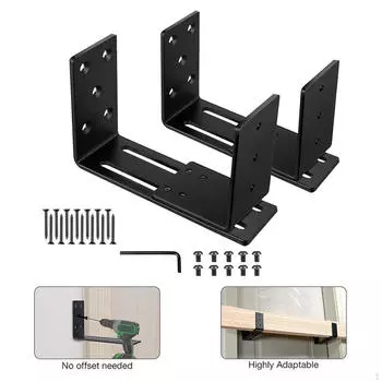 2x кронштейн для дверного барьера U Baracade, сверхмощный держатель защитной планки, открытый для внутреннего/наружного использования