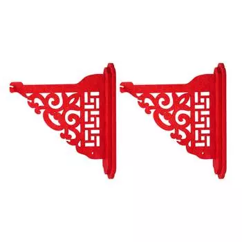 2x кронштейна для подвешивания фонаря, крючки для подвешивания фонарей, украшение двери для внутренней настенной вечеринки по случаю новоселья красный