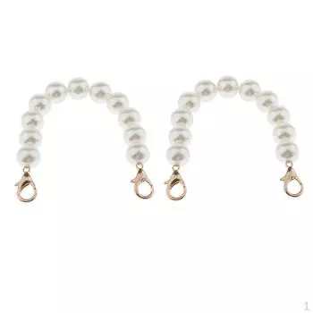 2x Круглые жемчужные короткие ручки для кошельков ручной работы, ремешок для сумок