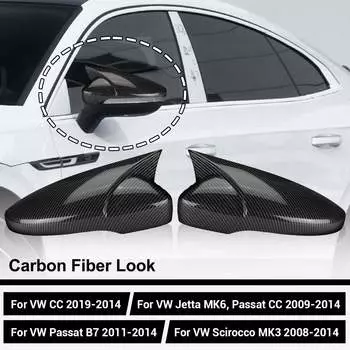 2X Крышки боковых зеркал заднего вида для VW JETTA MK6, для Passat B7, для Scirocco, для Beetle CC Eos, дополнительная крышка зеркала заднего вида