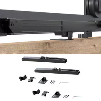 2x механизм мягкого закрытия дверей сарая, приводы без отверстий в комплекте со стальными раздвижными крючками