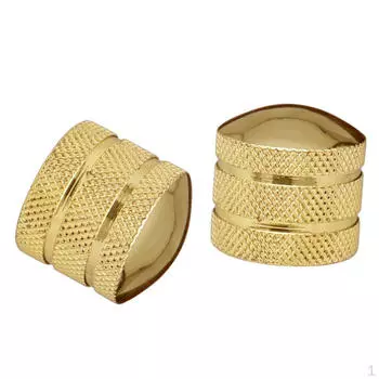 2x металлические купольные ручки управления, кнопка включения для бас-гитары электрогитары