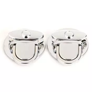 2X металлический замок, чехол с пряжкой и застежкой для сумок, сумок на плечо, аксессуары для кошельков серебряный