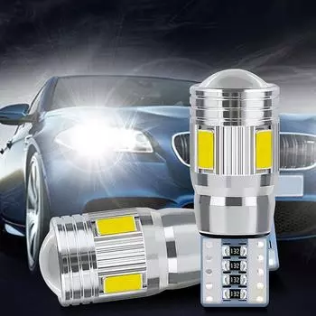 2X многоцветный автомобильный T10 5630 6SMD Canbus 194 W5W автоматический указатель поворота боковой фонарь номерного знака багажника парковочный светодиодный купольный фонарь для чтения 2PCS 6SMD White