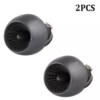 2x Мотоцикл Квадроцикл Воздушный Впускной Фильтр 1.1 -1.9 28мм-48мм Впуск Карбоновый Стиль