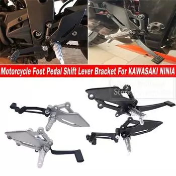 2x мотоциклетный рычаг переключения передач передний кронштейн для подножки подставка для ног педаль переключения передач гоночный для KAWASAKI NINJA 300/250/R Z250 Z300 EX250