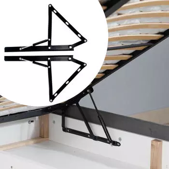 2x Мягкий подъемный механизм кровати, простой в установке, прочный газовый пружинный воздушный рычаг, шарнирный подъемник для