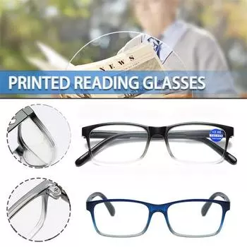 2x очки для чтения с градиентом, мужские и женские, унисекс, для чтения 1,0 1,5 2,0 2,5 3,0 3,5 4. +3.50 strength чёрный