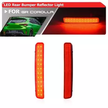 2x OE-Spec для 2023+ Toyota GR Corolla E210, полностью красные светодиодные отражатели заднего бампера, автомобильные задние тормозные/стоп-сигнальные лампы дым